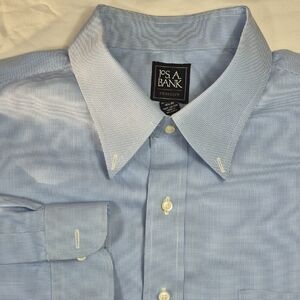 Jos. A. Bank Light Blue Dress Shirt with White Collar